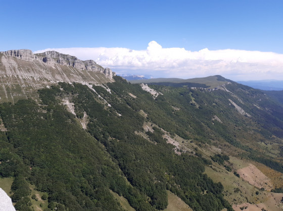 Vallée d\'Omblèze depuis la crête de la Sausse