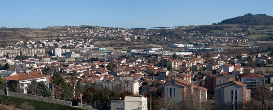 Vals-pr&egrave;s-le-Puy, la zone de Chirel et le viaduc de Taulhac