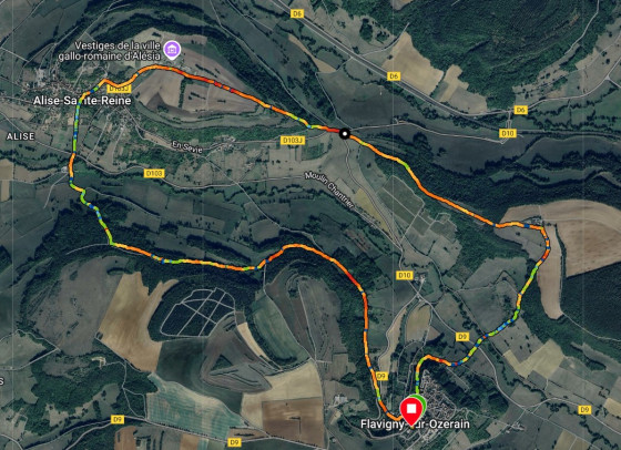 Variante 13,5 Km sans aller au chateau de Bussy.