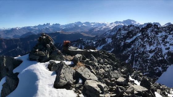 Vers les Aiguilles d\'Arves, de la Saussaz et du Goléon