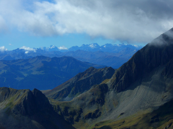Vers les Ecrins et la Meije