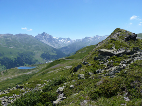 Vue vers Mottaret et le vallon du Fruit