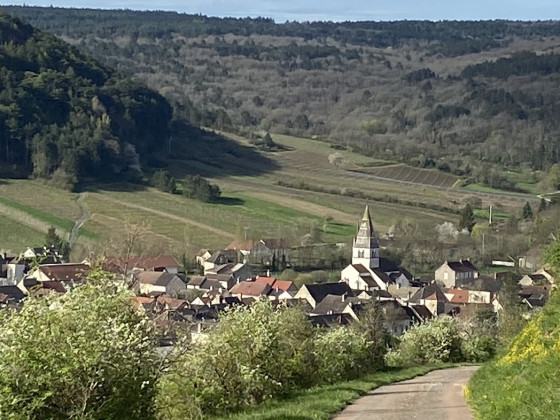 View down to village