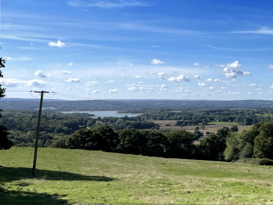 View south from the Greensand Way