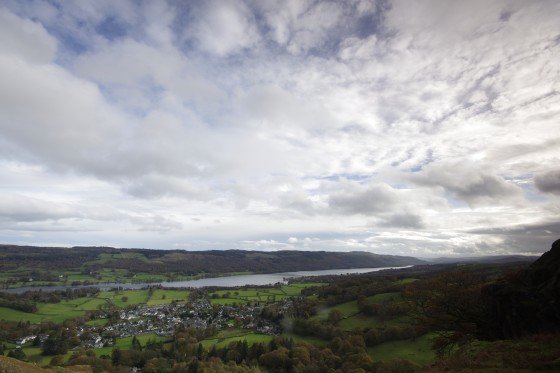 Vue sur le lac depuis le col
