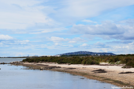 Ville de Sète en arrière plan