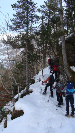 Voie équipée de chaines