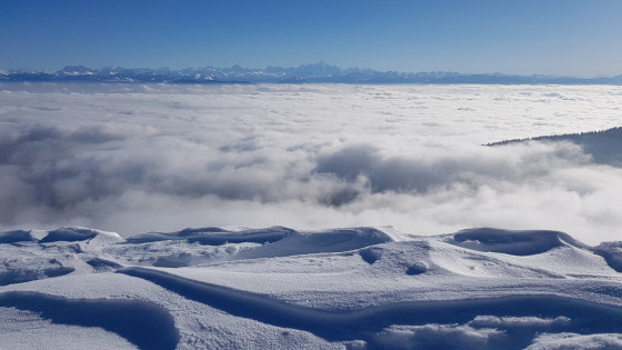 Mer de nuage au-dessus du Léman