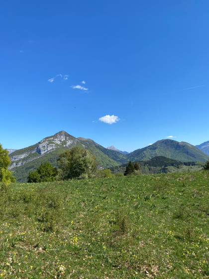 Vue à partir de la Roche du Guet (Vallée de Montméliant et lac de la Thuile)