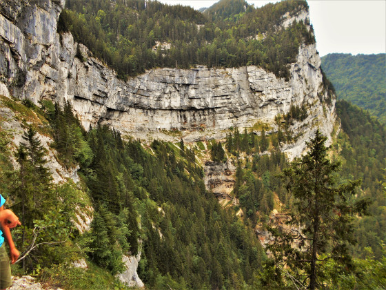 Vue arrière sur la vire aérienne