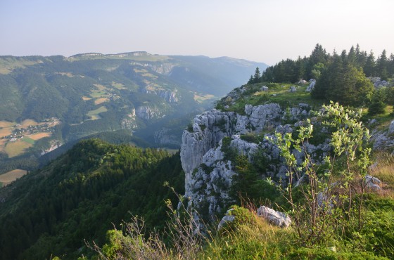 Vue au dessus des gorges d\'Engins depuis le GR91, croix des ramées