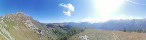 Vue avant la dernière montée