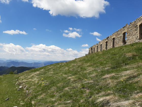 Vue d'un barraquement