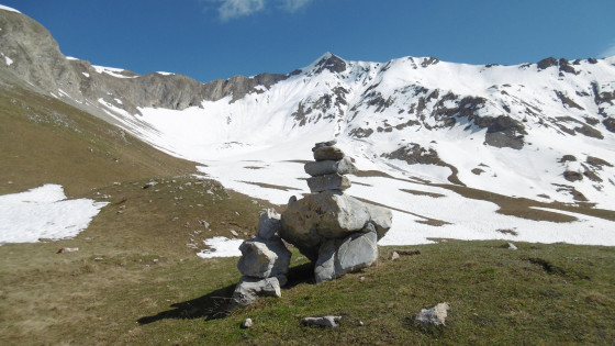 Vue de l\'Aiguille du bas du Col de la Pourrachiére