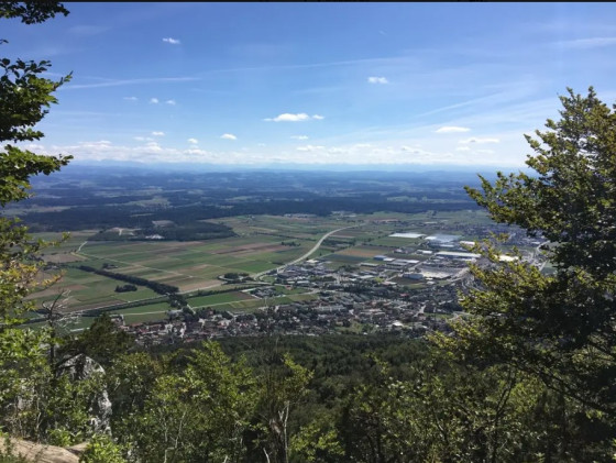 Vue de l\'Aire de repos du Roggenrain