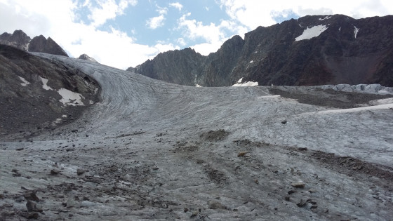 Vue de l\'ensemble du glacier de Gebroulaz
