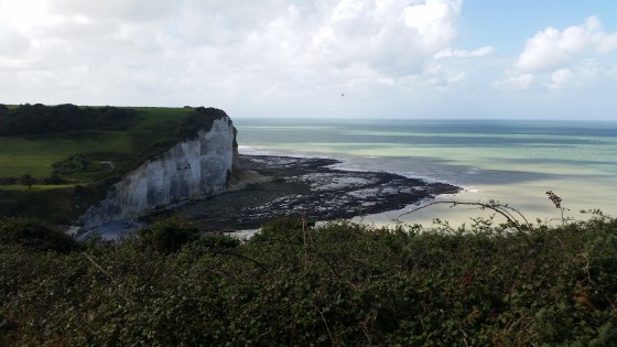 Vue de la côte avant la descente vers les Grandes Dalles Vue de la côte avant la descente vers les Grandes Dalles