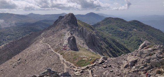 Vue de la crête depuis Punta Scaddatta