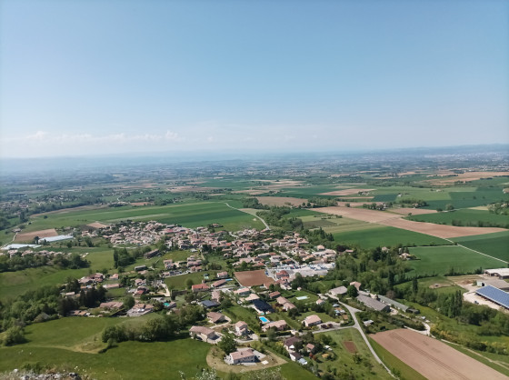 Vue de la croix sur la plaine de Valence