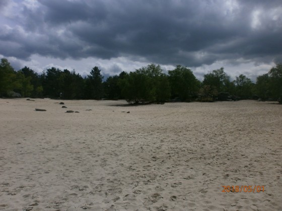 Vue de la mer de sable