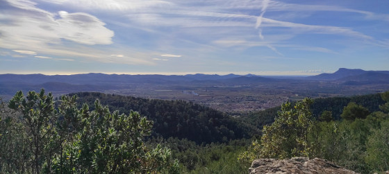 Vue de la plaine depuis la crête