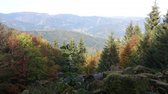 Vue de la roche Marchal tout au fond le Markstein