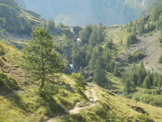 Vue de la série de cascades