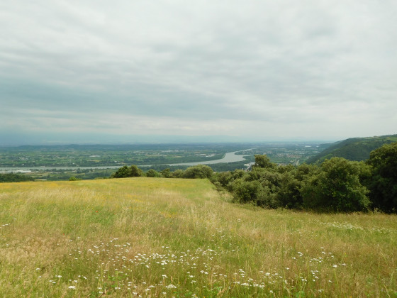 vue de la vall&eacute;e du Rh&ocirc;ne depuis la cr&ecirc;te