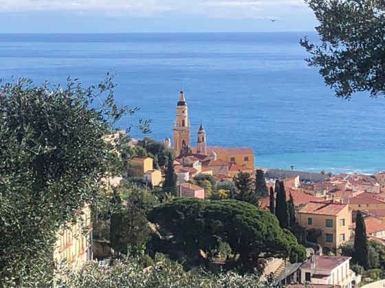 Vue de Menton depuis le camping