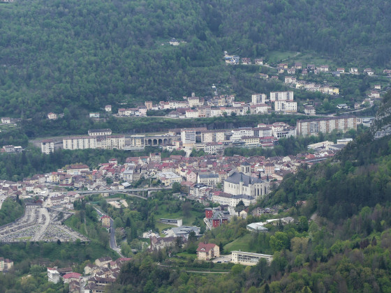 Vue de Saint-Claude à partir du Replan