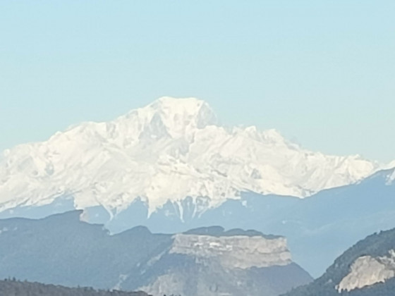 Vue dégagée sur le mont-Blanc