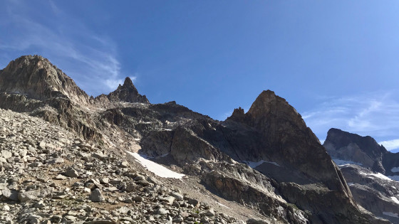 Vue depuis dessous l\'ancien glacier Ouest du Soreiller