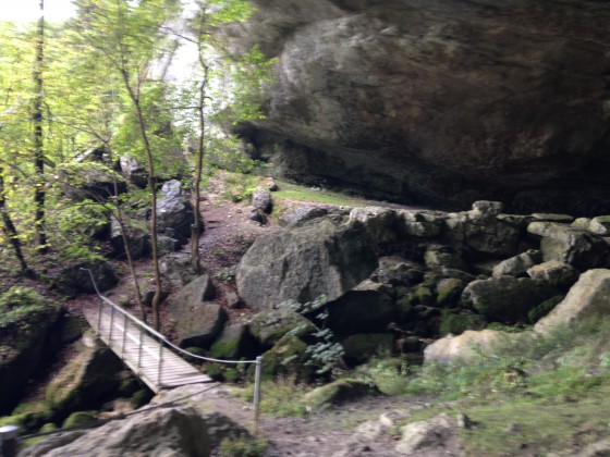 Vue depuis l'interieur de la grotte