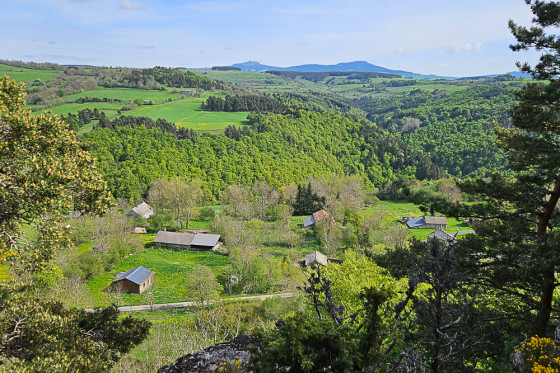 Vue depuis la Croix de l'Etoile vers le Mézenc
