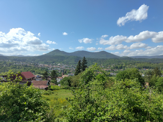 Vue depuis la statue de Muhlbach-sur-Bruche sur le Rocher de Mutzig