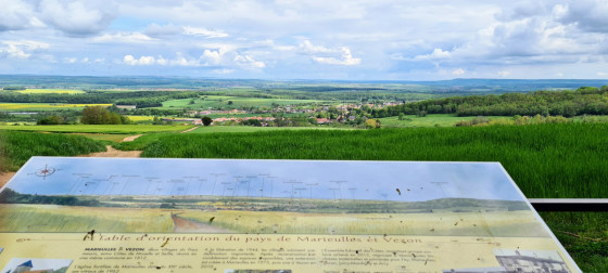 Vue depuis la table d'orientation  de Marieulles et Vézon.