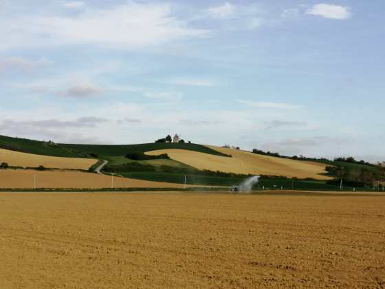 Vue depuis le chemin le long de la Lèze