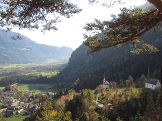 Vue depuis le "Dorfblick Lavant" (Point de vue sur le village)