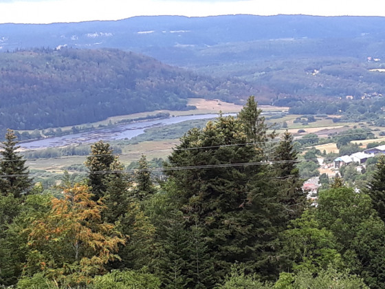 Vue depuis le parking près du chalet du Bike Park