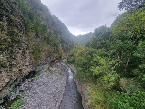 Vue depuis le pont de la liane