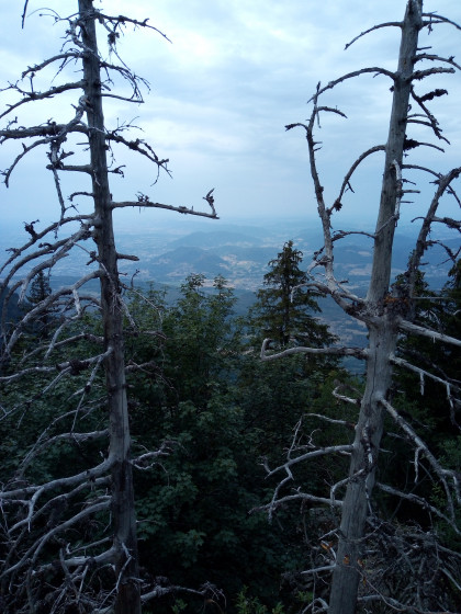 Vue depuis les cr&ecirc;tes, c&ocirc;t&eacute; ouest
