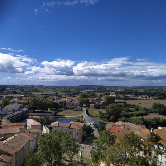 Vue des hauteurs de B&eacute;ziers