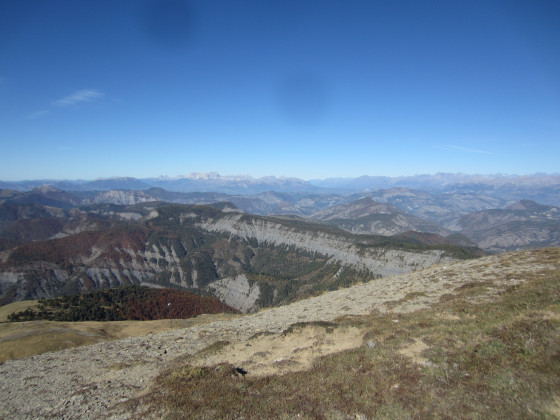 Vue des montagnes environnantes depuis Tête Grosse