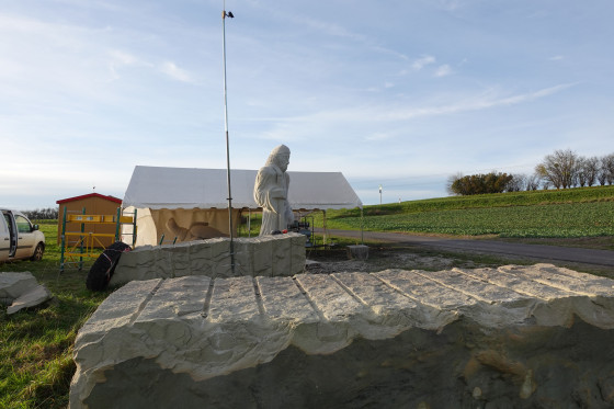 Vue du chantier du Mont des Saints