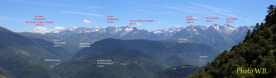 Vue du col d'Aspin vers le sud.