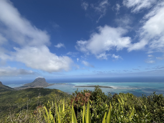 Vue du morne et de l’île aux bénitiers