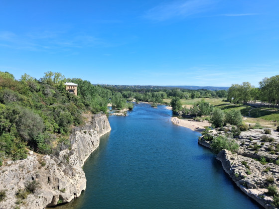 Vue du pont du Gard