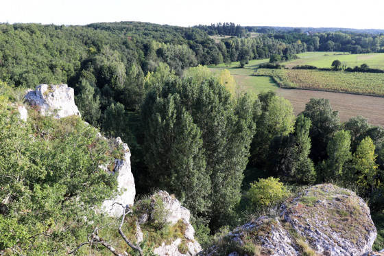 Vue du rocher de la Dube sur la vallée de l'Anglin