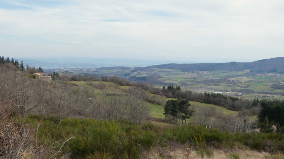 Vue en direction de la vallée du Rhône