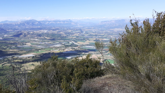 Vue en direction du nord depuis le sommt du Roc de l'Aigle.